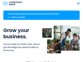 'customersbank.com' screenshot