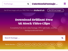 'cutestockfootage.com' screenshot