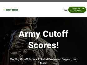 'cutoffscores.com' screenshot