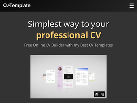 'cv-template.com' screenshot