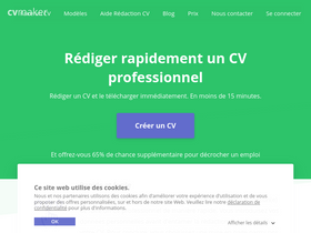'cvmaker.fr' screenshot