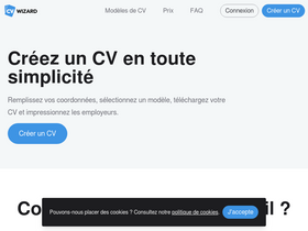 'cvwizard.fr' screenshot