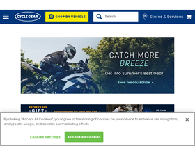 'cyclegear.com' screenshot