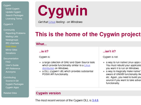 'cygwin.com' screenshot