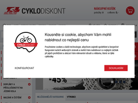 'cyklodiskont.cz' screenshot