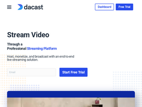 'dacast.com' screenshot