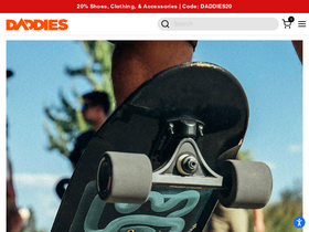 'daddiesboardshop.com' screenshot