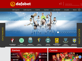 'dafabet.com' screenshot