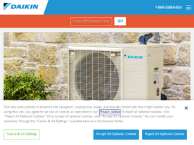 'daikincomfort.com' screenshot