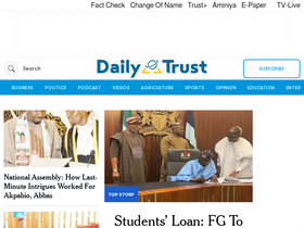 'dailytrust.com' screenshot