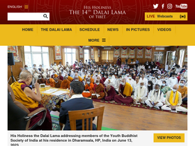 'dalailama.com' screenshot