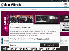 'dalane-tidende.no' screenshot