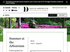 'dallasarboretum.org' screenshot