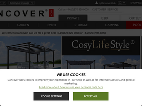 'dancovershop.com' screenshot