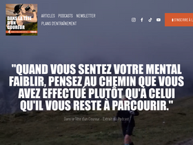 'danslateteduncoureur.fr' screenshot