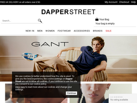 'dapperstreet.co.uk' screenshot