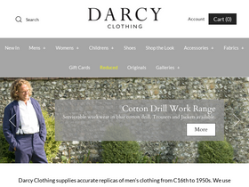'darcyclothing.com' screenshot