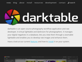 'darktable.org' screenshot