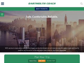 'dartmouthcoach.com' screenshot