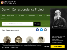 'darwinproject.ac.uk' screenshot