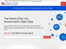 'data.gov' screenshot