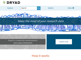 'datadryad.org' screenshot