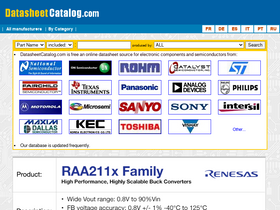 'datasheetcatalog.com' screenshot