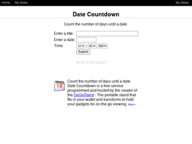 'datecountdown.com' screenshot