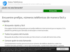 'datostelefonicos.com' screenshot