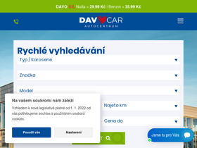 'davocar.cz' screenshot