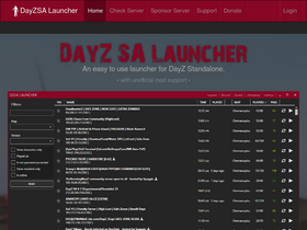 'dayzsalauncher.com' screenshot