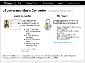 'dbpoweramp.com' screenshot