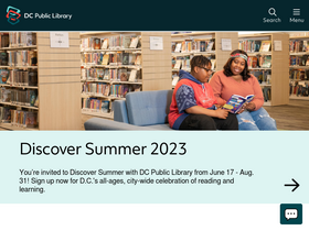 'dclibrary.org' screenshot