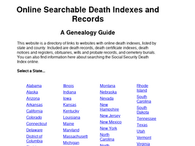 'deathindexes.com' screenshot