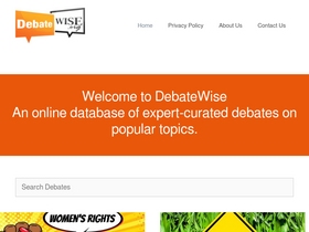 'debatewise.org' screenshot