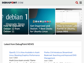 'debugpoint.com' screenshot