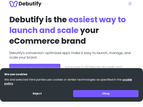 'debutify.com' screenshot