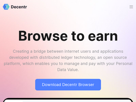 'decentr.net' screenshot