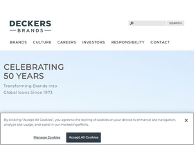 'deckers.com' screenshot