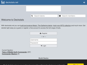 'deckstats.net' screenshot