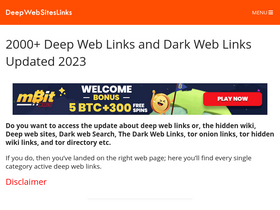'deepwebsiteslinks.com' screenshot