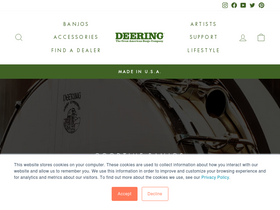 'deeringbanjos.com' screenshot