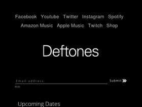 'deftones.com' screenshot