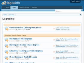 'degreeinfo.com' screenshot