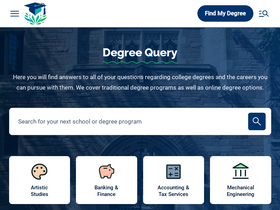 'degreequery.com' screenshot