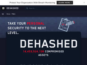 'dehashed.com' screenshot