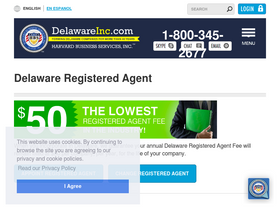 'delawareinc.com' screenshot