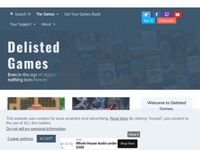 'delistedgames.com' screenshot