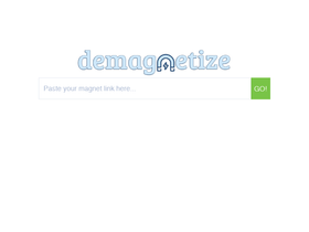 'demagnetize.link' screenshot