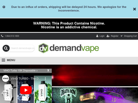 'demandvape.com' screenshot